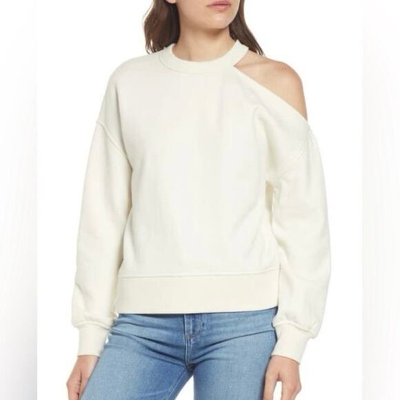 Rails Quincy Cutout Sweatshirt in Winter White Size XS - Picture 1 of 7
